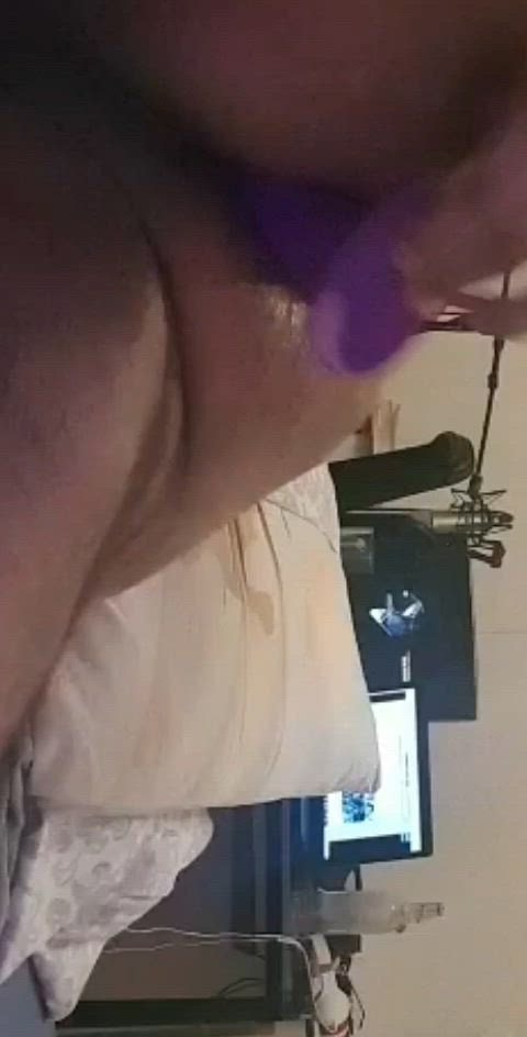 anal play bbc bottom cuckold dildo sissy slut gif