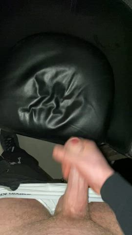 Leaving my mark on a black chair