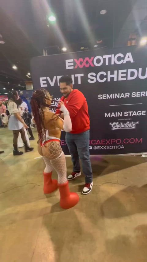 convention massage thong twerking gif