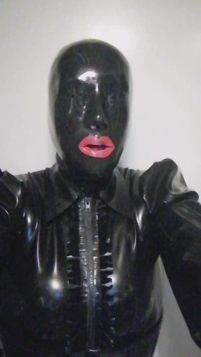 Latex Gloves Mask Rubber Sissy gif