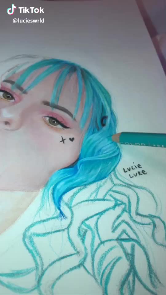 @darynapopach ? #art #foryou #hair #draw #drawing #artist #blue #foryoupage