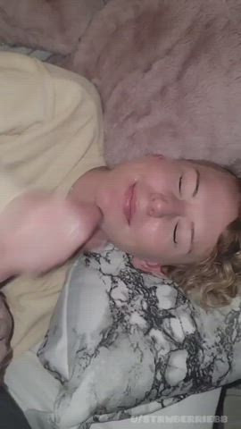 blonde cock cock worship cum in mouth cumshot facial handjob pov gif