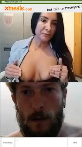 cam flashing milf reaction spanish stranger tits webcam gif