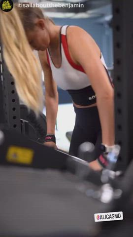 blonde legs workout gif