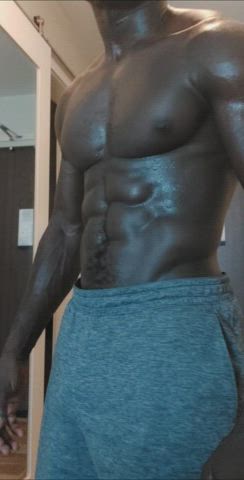 abs fitness muscles solo tease gif