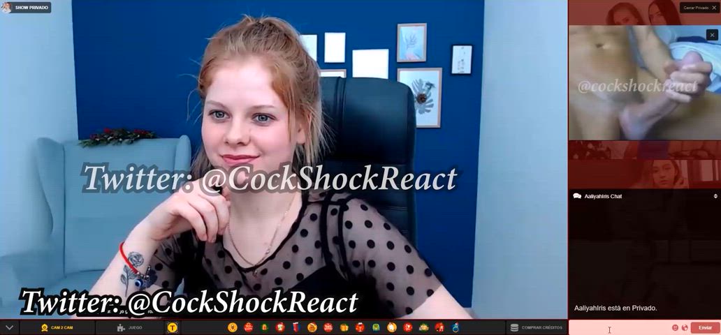 big dick camgirl cock shock reaction gif