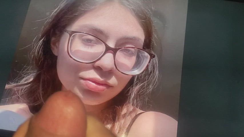 Cum In Mouth Face Fuck Facial Freeuse Glasses Teen gif