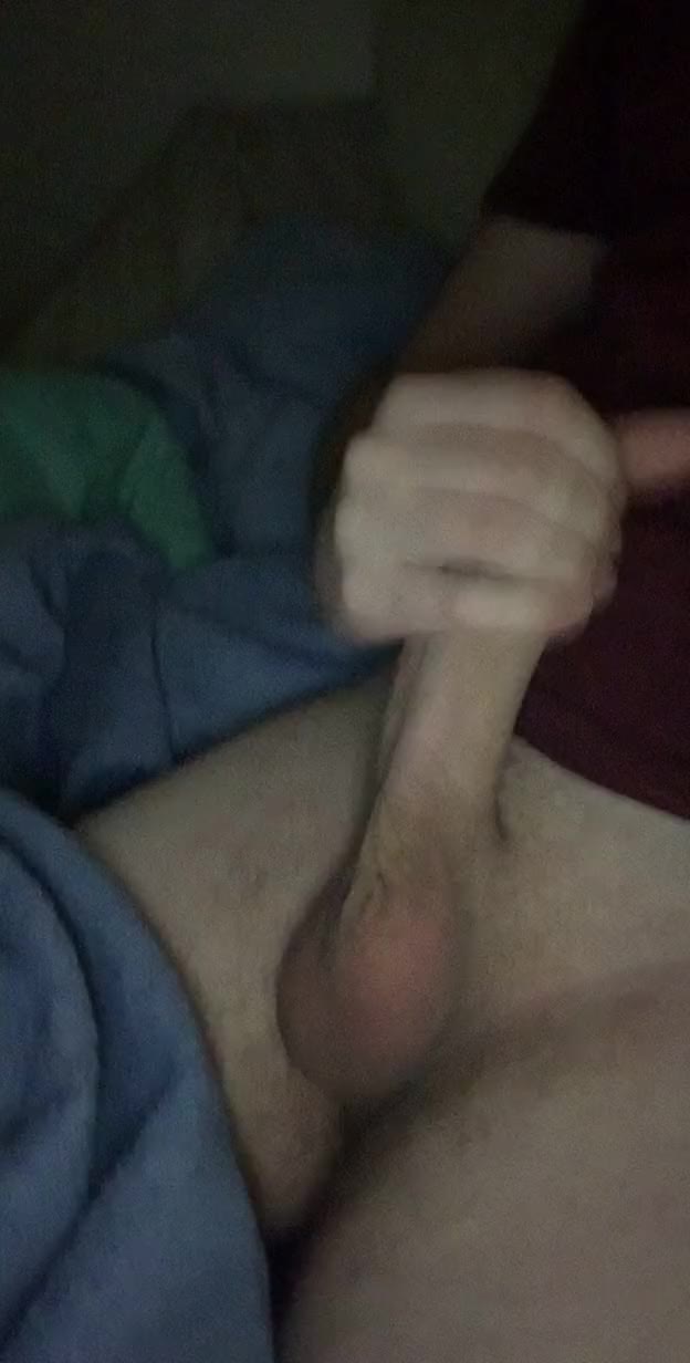 stroking my hard young cock