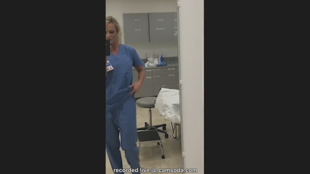 Blonde Erotic Fetish Fingering Nurse Public Sensual Strip gif