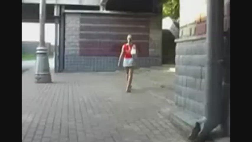 Public Spy Upskirt Voyeur gif