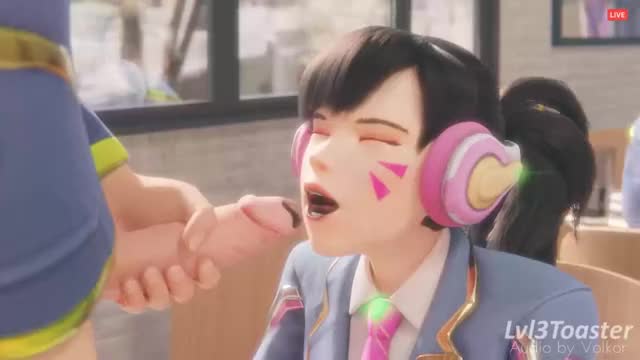 D.Va Unknowingly Swallows Cum