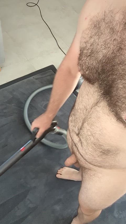 Just a dad cleaning naked