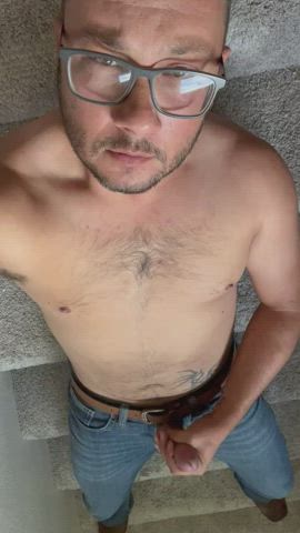daddy dominant gay male masturbation masturbating moaning tattoo gif