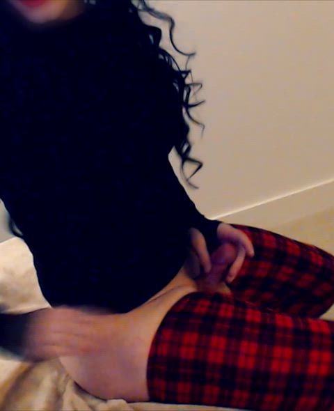 amateur cum cumshot femboy girl dick goth leggings round butt trans trans-women gif