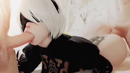 2B gets spitroasted (bewyx/nexus763) [Nier: Automata]