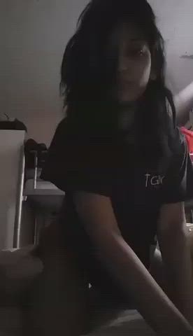 Sexy teen stripping