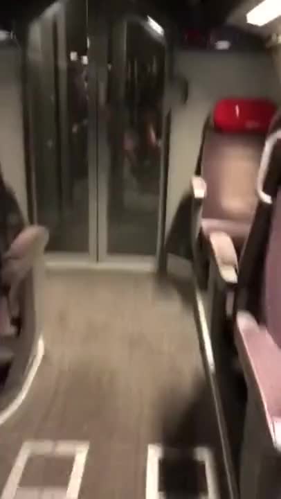 Dude gets Caught getting a Blowjob on the Train