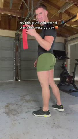 Big Ass Bubble Butt Clothed Gay Shorts TikTok Workout gif