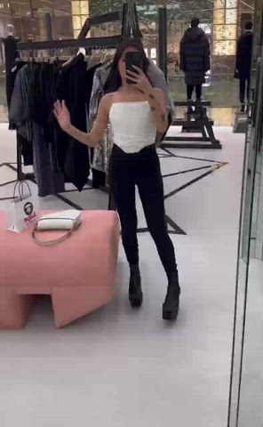 ass dressing room latina legs gif