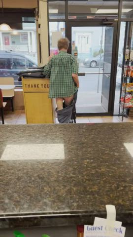 bending over big balls flashing funny porn grandpa grocery store pants r/caughtpublic