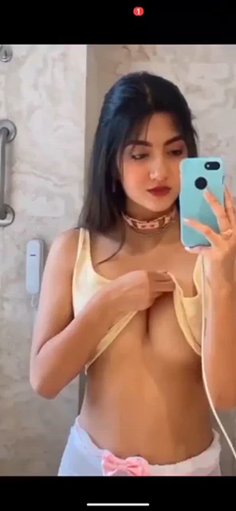 cute mirror nipples punjabi selfie gif