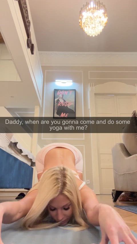 blonde step-daughter tease gif