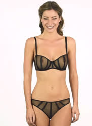 Bra Eye Contact Lingerie Model Panties See Through Clothing Smile Underwear gif