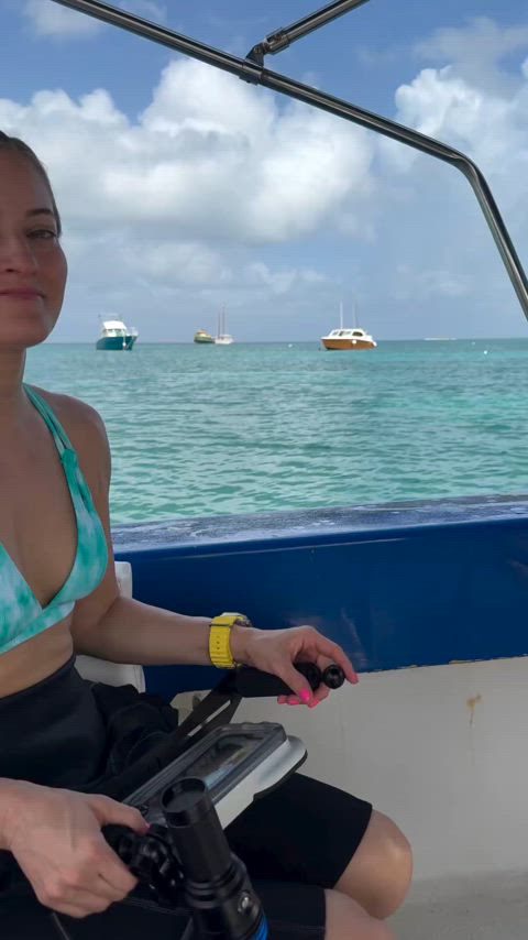 beach bikini boat gif