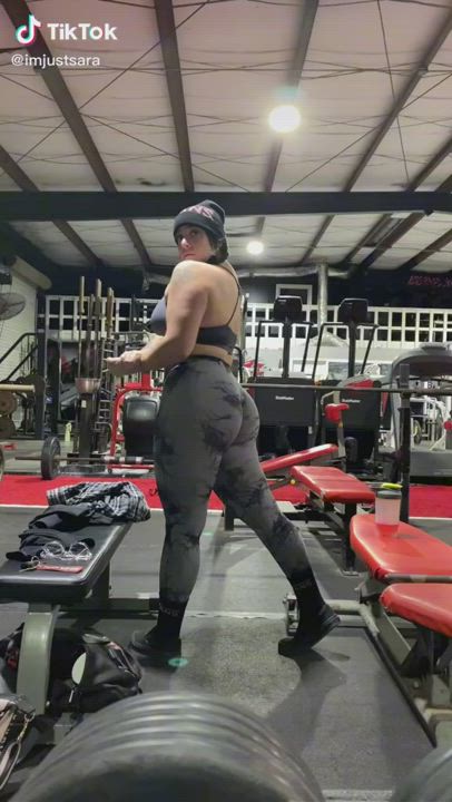 Ass Fitness Gym Muscular Girl TikTok gif