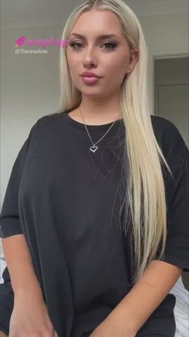 big tits blonde bouncing bouncing tits tiktok tits gif