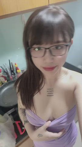 Asian Natural Tits Tits gif