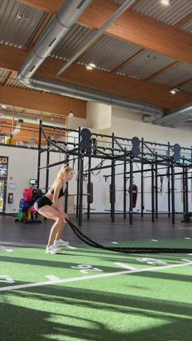 blonde legs workout gif