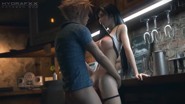 Tifa getting fucked standing (Hydrafxx) [Final Fantasy 7]