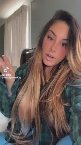 big tits brunette nipples nipslip tiktok tits r/tiktits gif