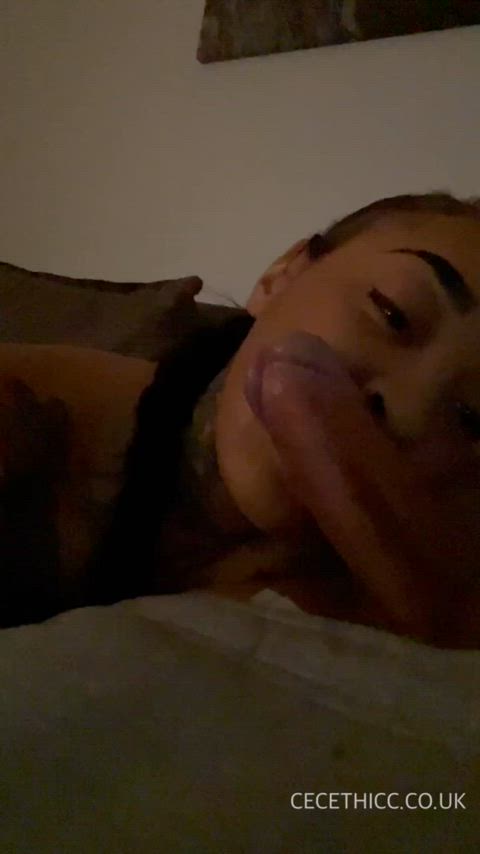 blowjob ebony selfie sloppy slow blowjobs gif