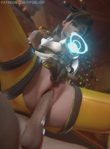 3D Animation Overwatch Reverse Cowgirl Rubbing Rule34 gif