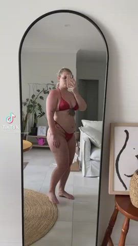 australian big ass bikini booty natural pawg thick thong white girl gif