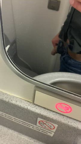 airplane bathroom bisexual cock fetish gay onlyfans piss pissing public gif