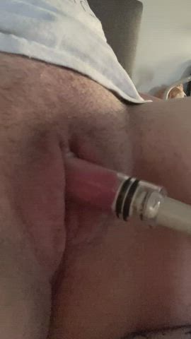 I get so wet when I pump my tiny cock 🥵