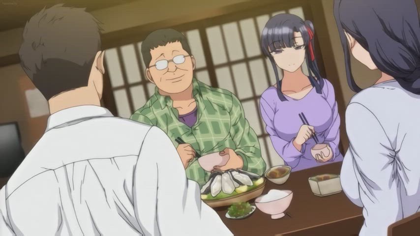anime big tits cuckold daughter hentai husband milf rule34 wife gif