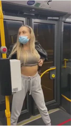 cute flashing public gif