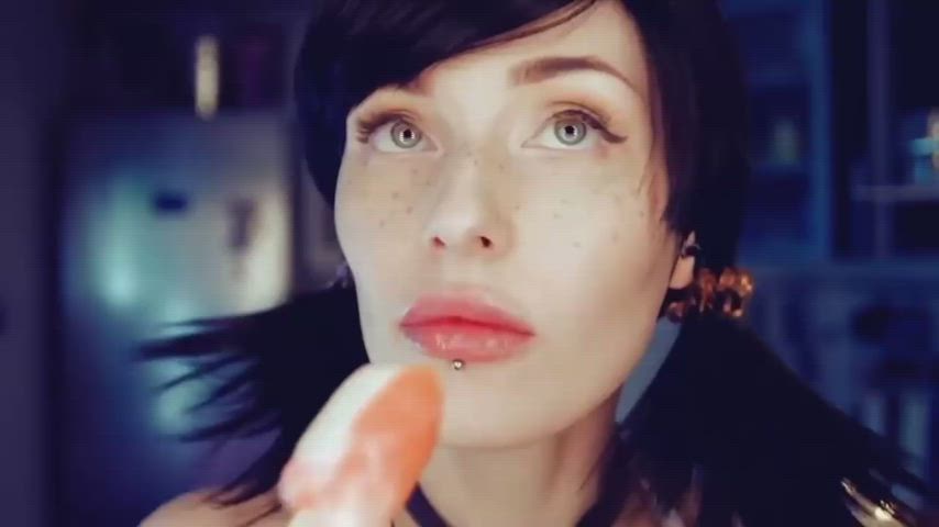 asmr babe blowjob food fetish licking nsfw oral sucking blowjobs lips-that-grip gif