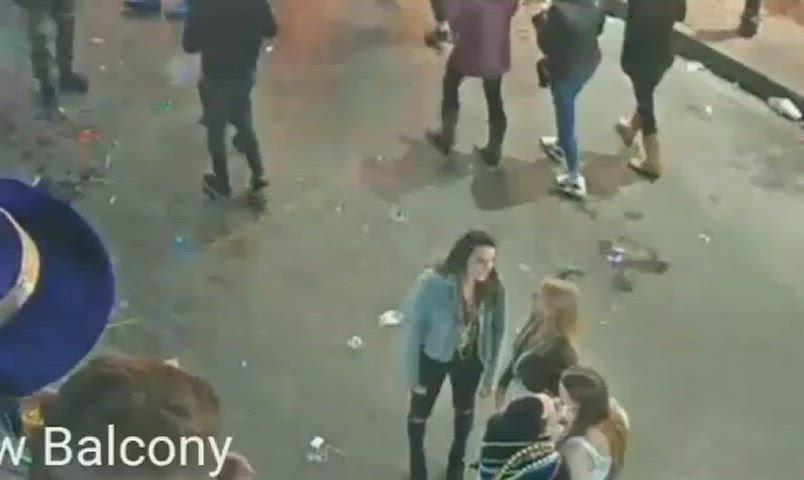 Friends having fun. Earthcam mardi gras flashing capture