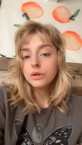 ahegao blonde blue eyes gif