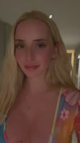 big tits blonde public gif