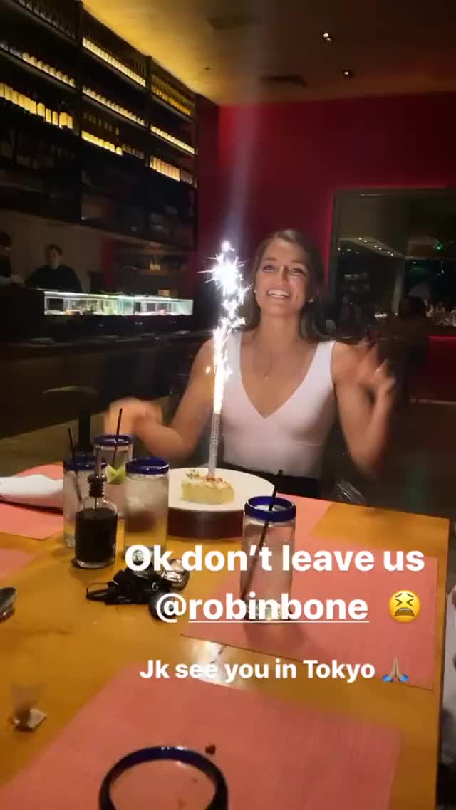 Robin Bone, radiant with joy