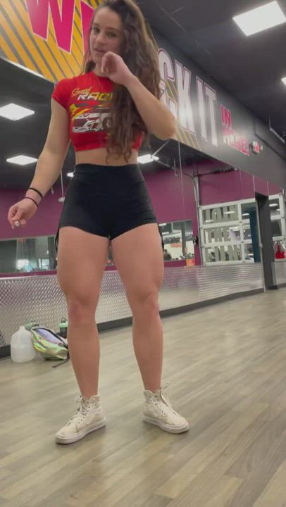 Fitness Legs Muscular Girl gif