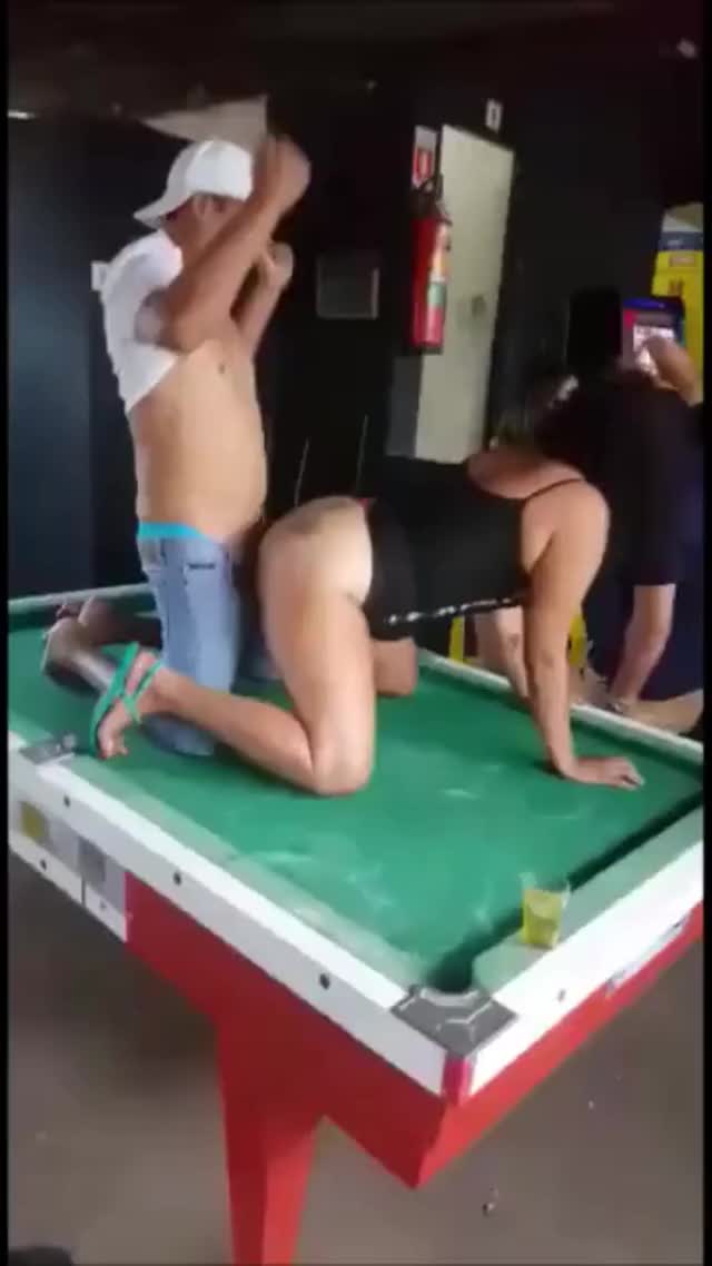 Fucking on the pool table