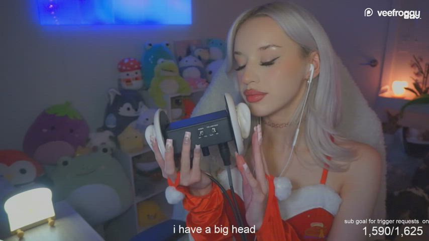 asmr blonde tongue fetish gif