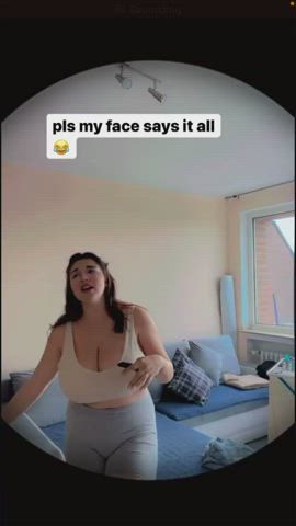 Busty Huge Tits Jiggling gif